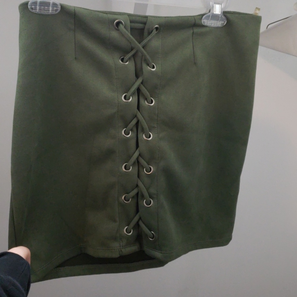 Suede highwaist skirt
